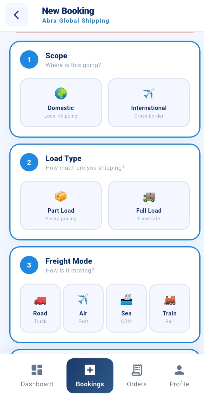 Instant Shipment Booking